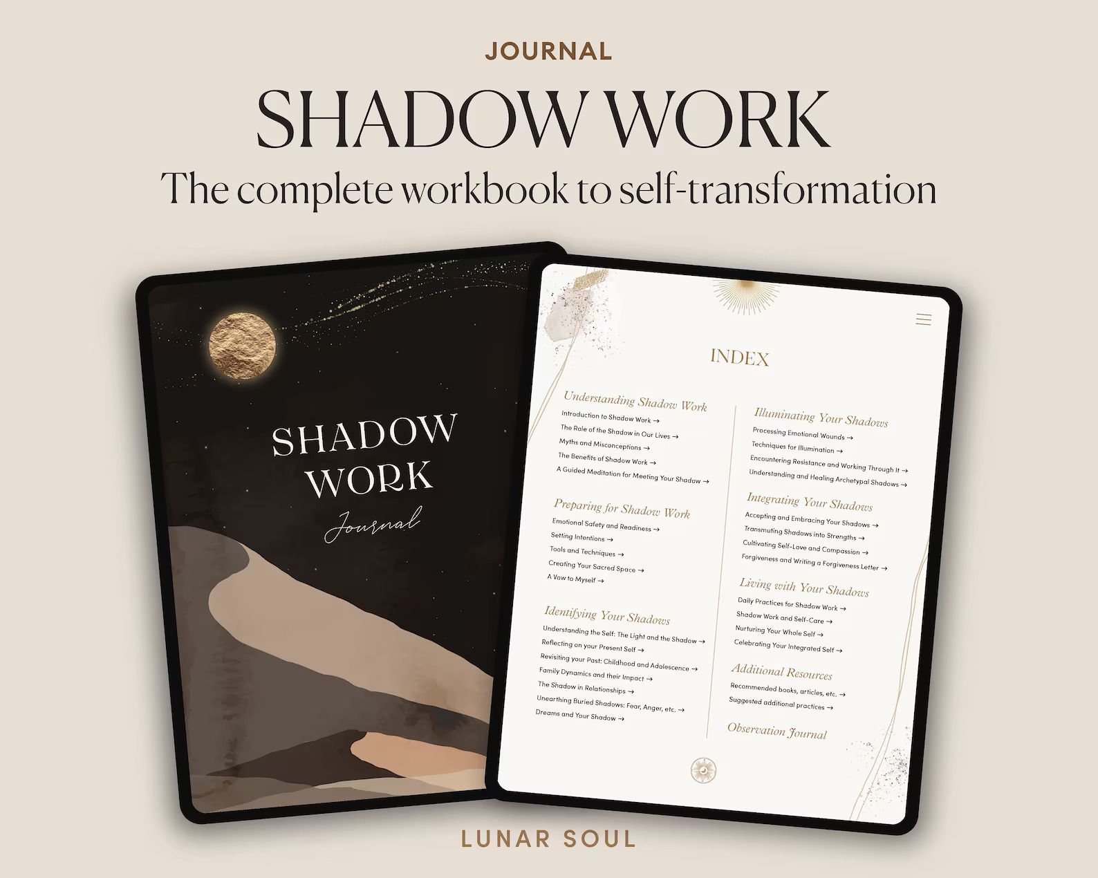 Product photo of The August Archive's Digital Shadow Work Journal